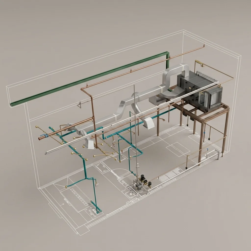 projeto de água quente para edifícios